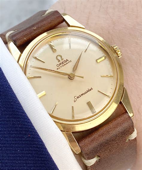 solid gold omega seamaster.